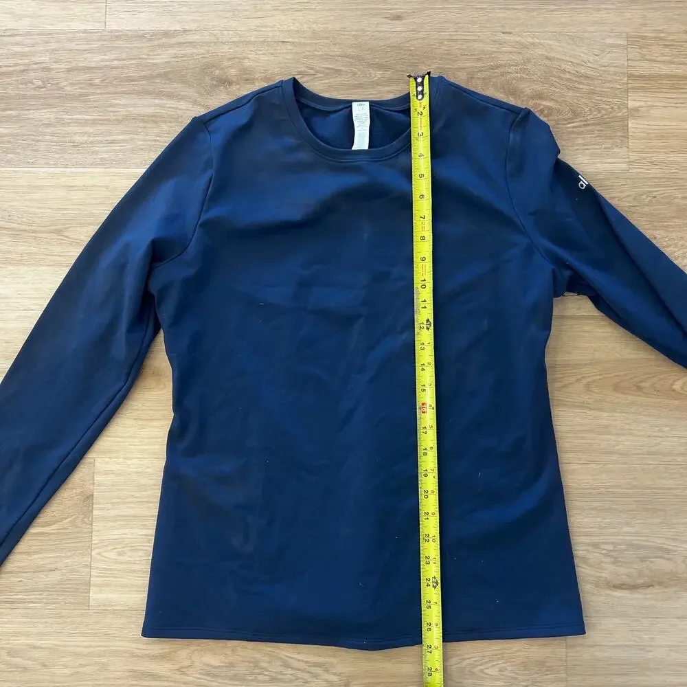 ALO YOGA Women's Airbrush Winter Warm Nocturne Long Sleeve Size L In Navy